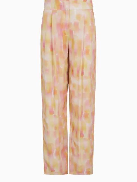 abstract-print pleated trousers by ARMANI EXCHANGE