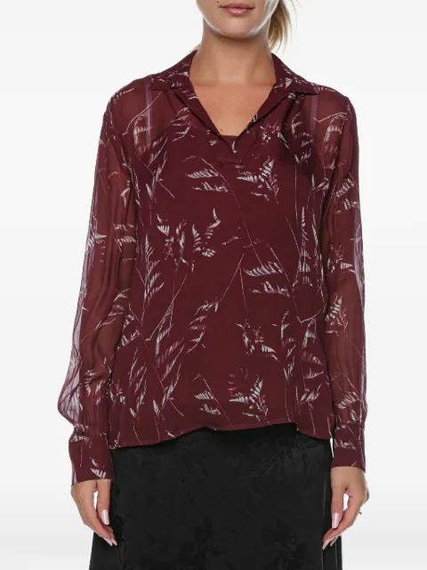 blossom-print long-sleeve blouse by ARMANI EXCHANGE