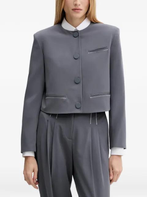 button cropped jacket by ARMANI EXCHANGE