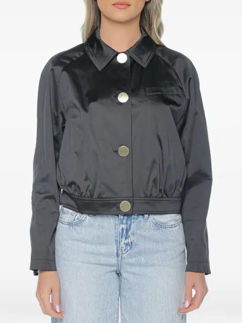 button-up satin-finish jacket by ARMANI EXCHANGE