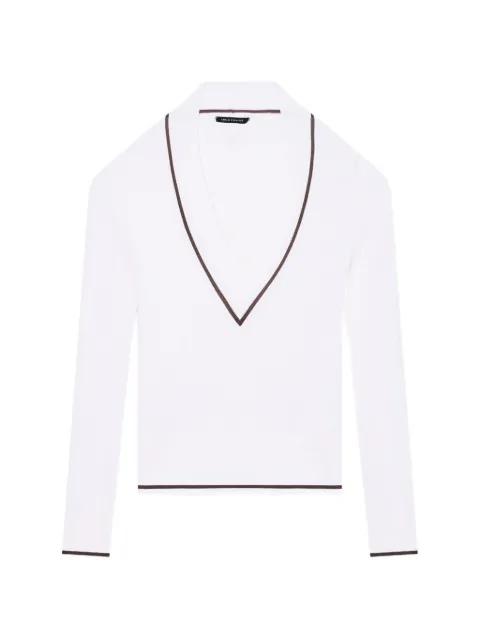 cable-knit V-neck sweater by ARMANI EXCHANGE