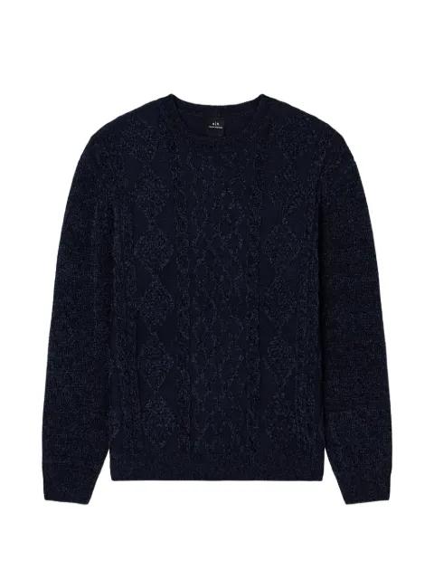 cable-knit crew-neck sweater by ARMANI EXCHANGE