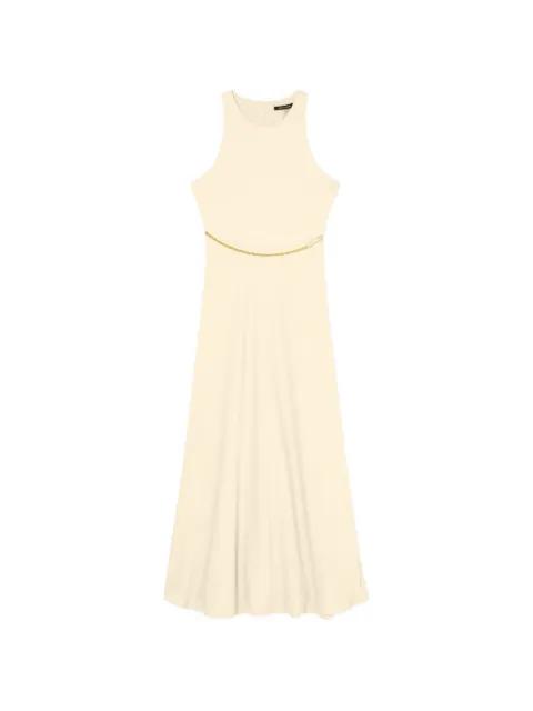 chain-link detail sleeveless midi dress by ARMANI EXCHANGE