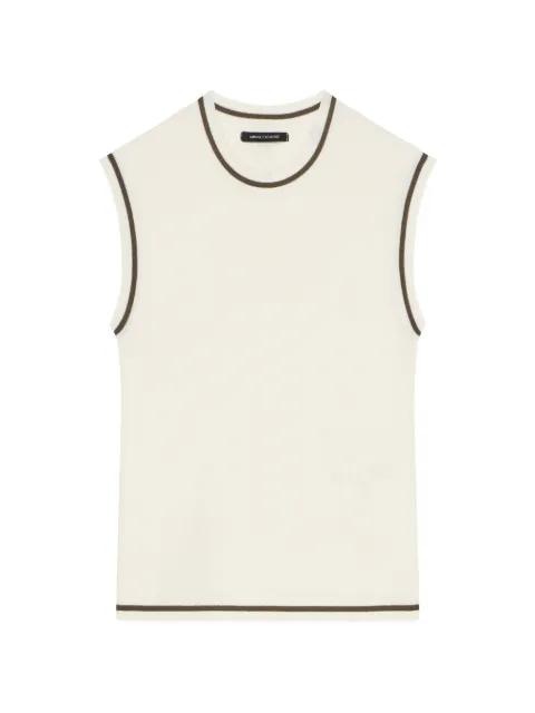 contrasting-trim sleeveless top by ARMANI EXCHANGE