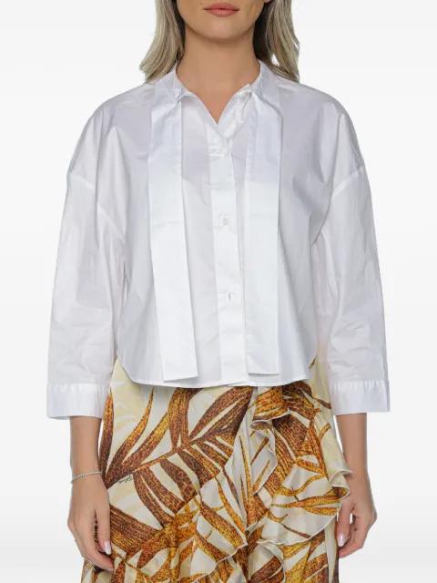 cropped panelled shirt by ARMANI EXCHANGE