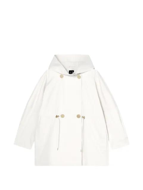 double-breasted hoodied parka by ARMANI EXCHANGE