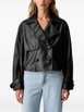 double-breasted leather jacket by ARMANI EXCHANGE