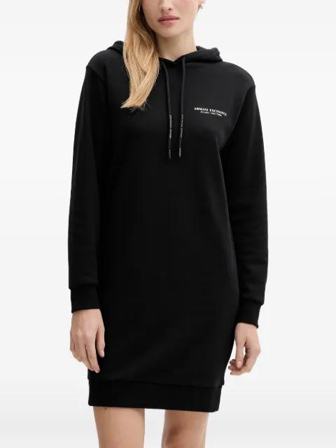 drawstring hoodied mini dress by ARMANI EXCHANGE