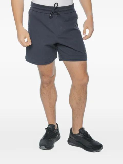 drawstring-waist logo-patch shorts by ARMANI EXCHANGE