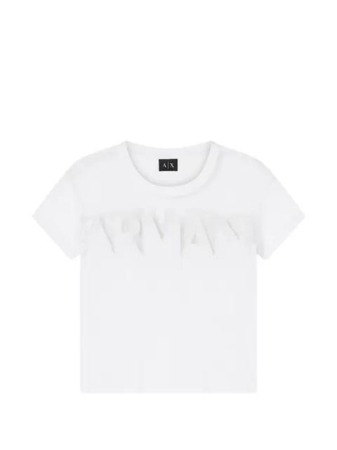 embossed-logo round-neck T-shirt by ARMANI EXCHANGE
