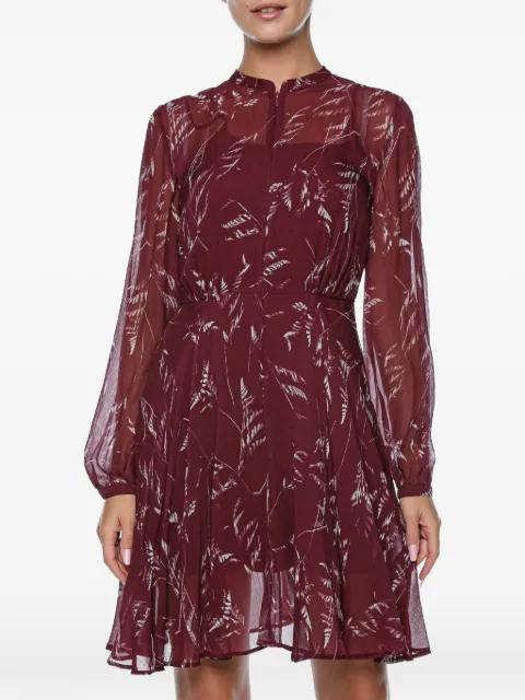 floral-print long-sleeve mini dress by ARMANI EXCHANGE