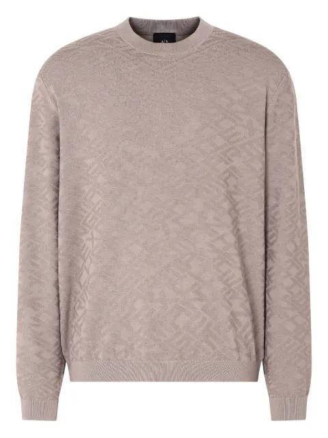 geometric-pattern crew-neck sweater by ARMANI EXCHANGE