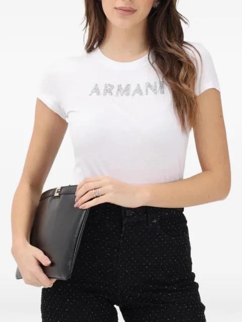 glitter-logo T-shirt by ARMANI EXCHANGE