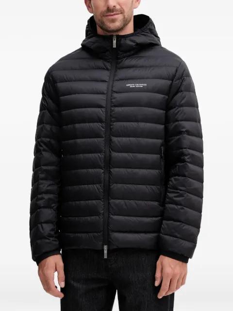 hoodied quilted jacket by ARMANI EXCHANGE