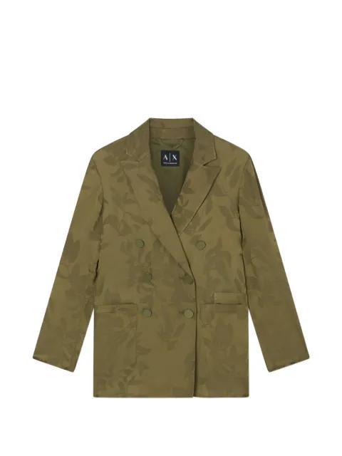leaf-print double-breasted blazer by ARMANI EXCHANGE