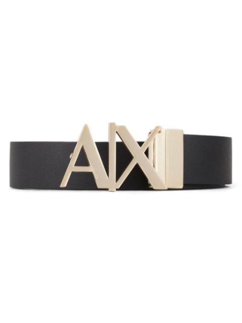 logo-buckle leather belt by ARMANI EXCHANGE