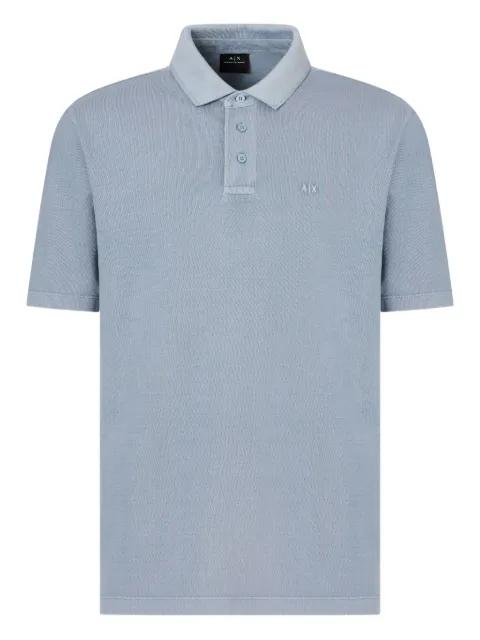 logo-detail cotton polo shirt by ARMANI EXCHANGE