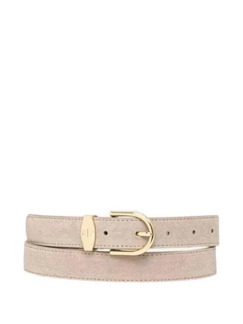 logo-detail leather belt by ARMANI EXCHANGE