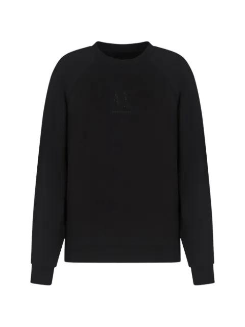 logo-detail round-neck sweatshirt by ARMANI EXCHANGE