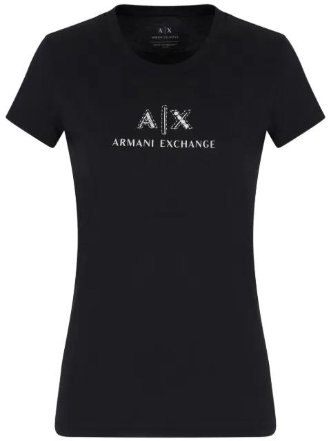 logo-embellished T-shirt by ARMANI EXCHANGE
