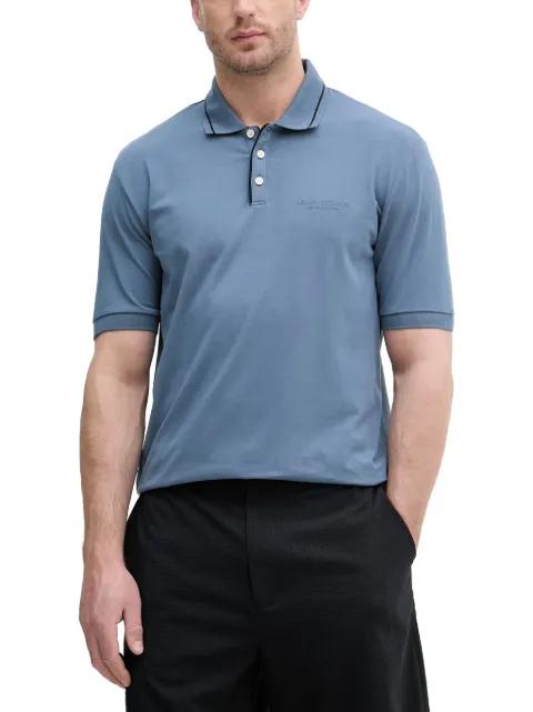 logo-embossed short-sleeve polo shirt by ARMANI EXCHANGE
