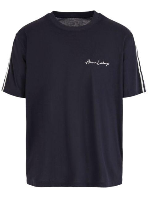 logo-embroidered cotton T-shirt by ARMANI EXCHANGE