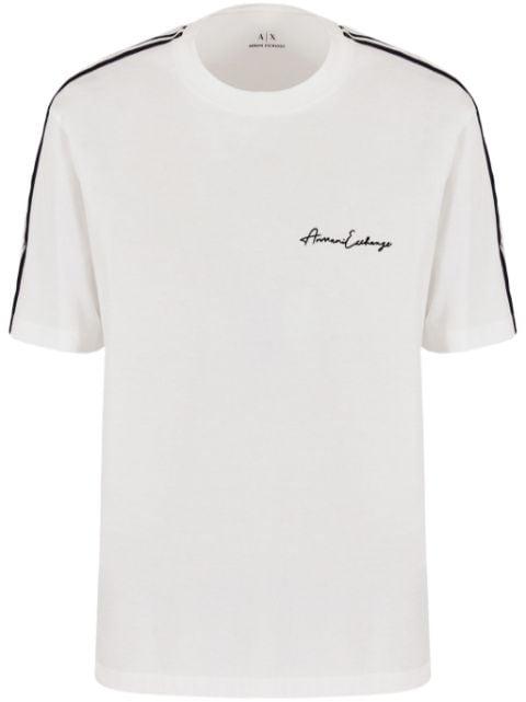 logo-embroidered cotton T-shirt by ARMANI EXCHANGE