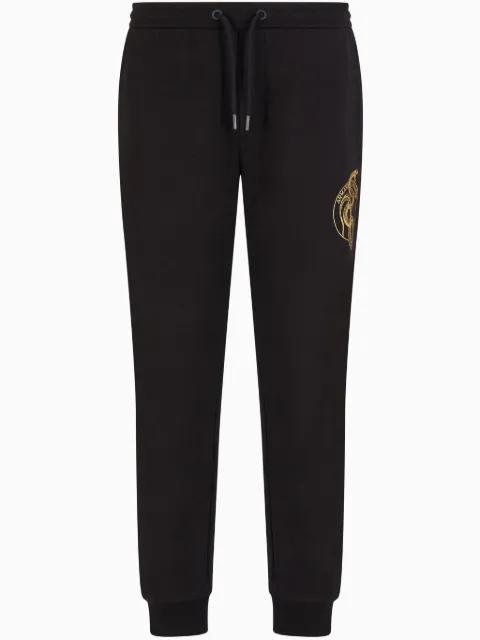 logo-embroidered cotton track pants by ARMANI EXCHANGE