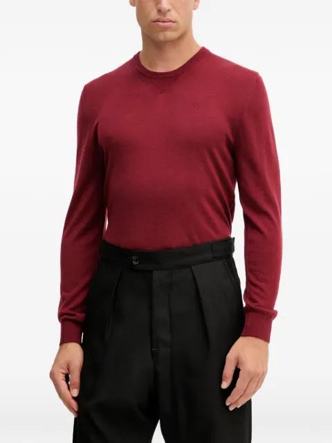 logo-embroidered crew neck sweater by ARMANI EXCHANGE