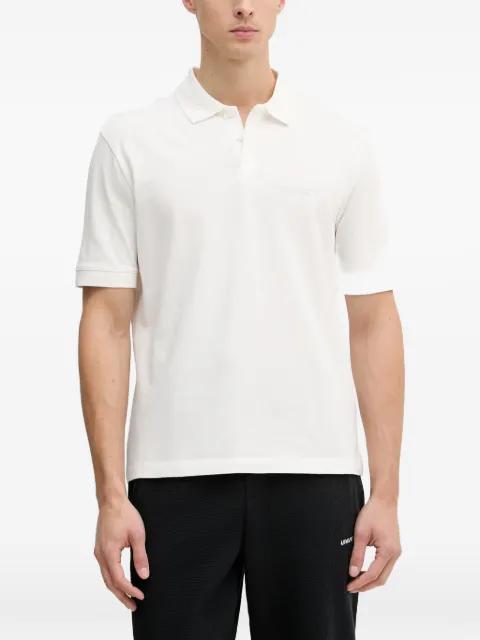 logo-embroidered piqué polo shirt by ARMANI EXCHANGE