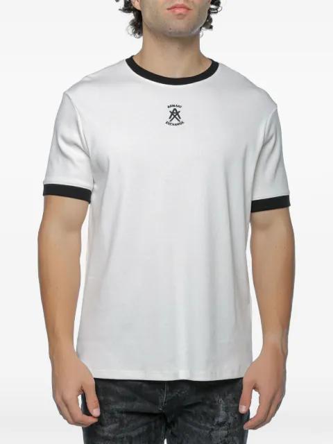 logo-embroidered ringer T-shirt by ARMANI EXCHANGE