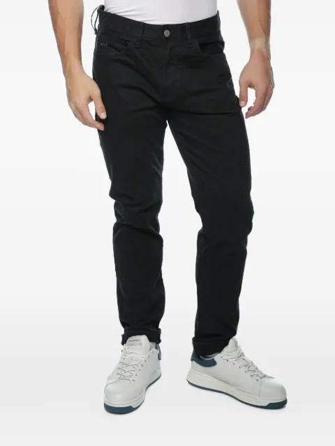 logo-embroidered slim-fit jeans by ARMANI EXCHANGE