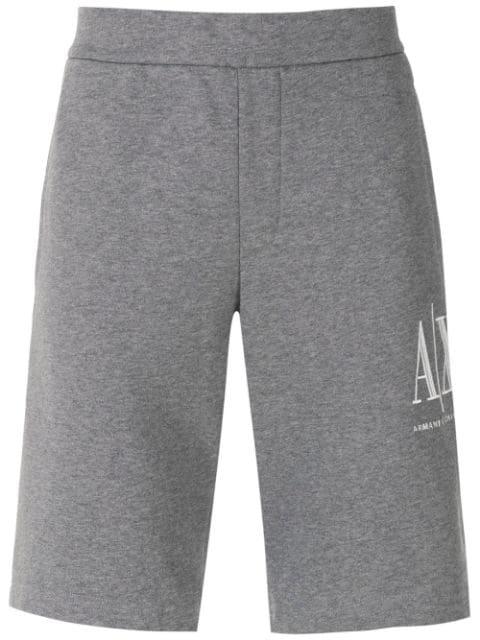 logo-embroidered track shorts by ARMANI EXCHANGE