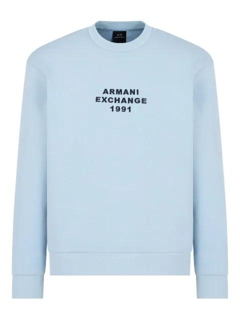 logo-embroidery crew-neck sweatshirt by ARMANI EXCHANGE
