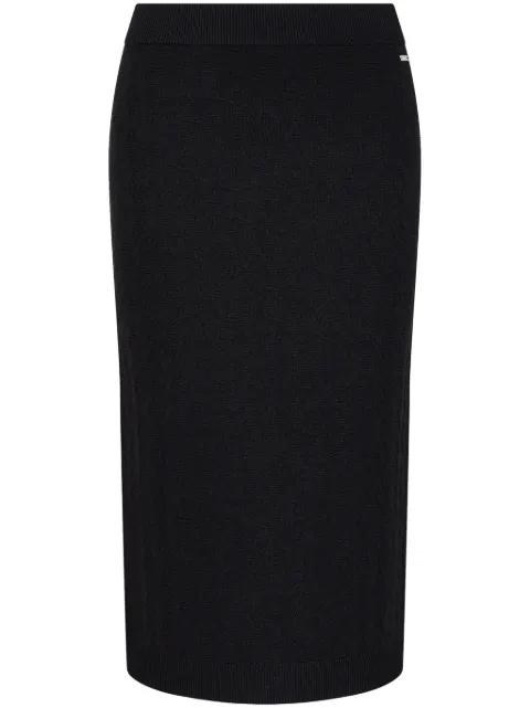 logo-jacquard midi skirt by ARMANI EXCHANGE