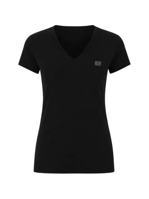 logo-patch V-neck T-shirt by ARMANI EXCHANGE