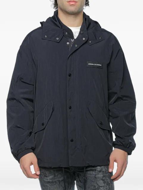 logo-patch hoodied jacket by ARMANI EXCHANGE