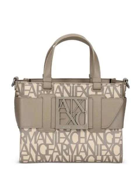 logo-plaque buckle tote bag by ARMANI EXCHANGE