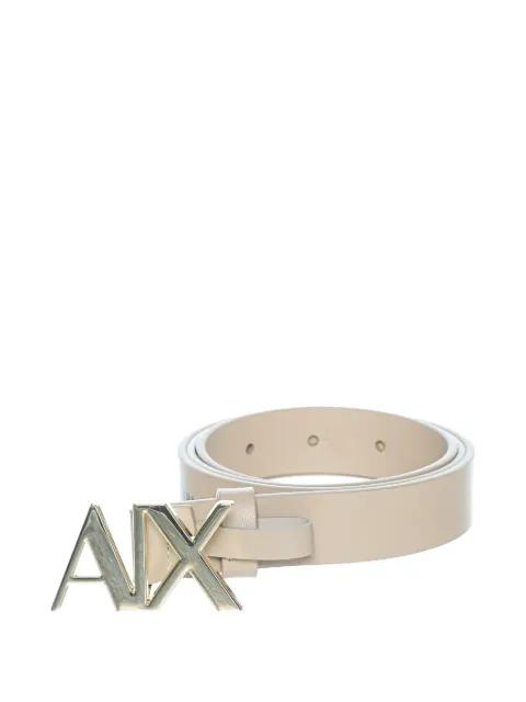logo-plaque leather belt by ARMANI EXCHANGE