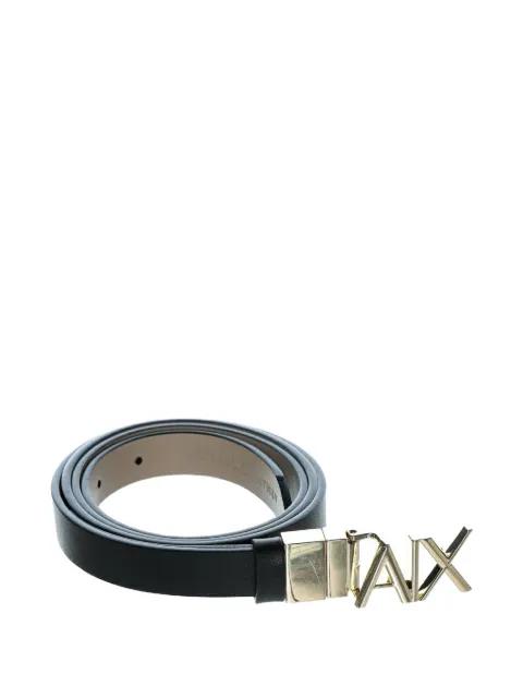 logo-plaque leather belt by ARMANI EXCHANGE