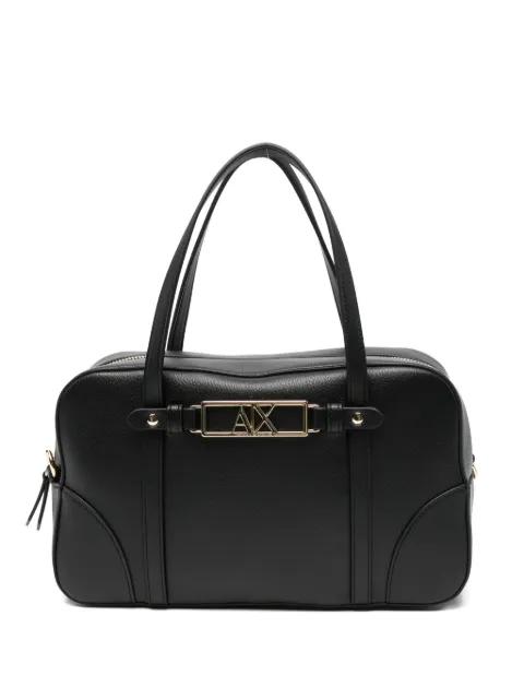 logo-plaque leather tote bag by ARMANI EXCHANGE