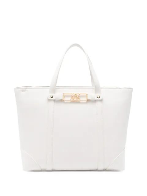 logo-plaque leather tote bag by ARMANI EXCHANGE