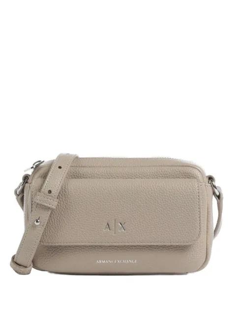 logo-plaque pebbled crossbody bag by ARMANI EXCHANGE