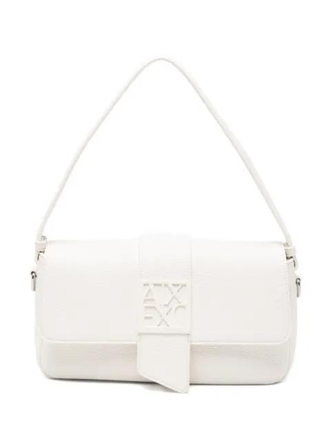 logo-plaque pebbled shoulder bag by ARMANI EXCHANGE