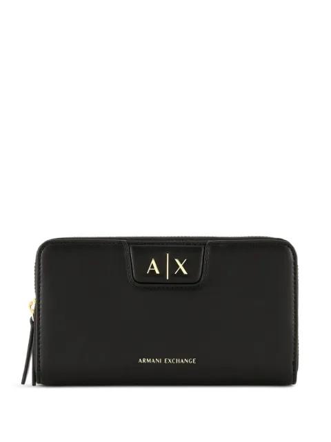 logo-plaque zip-around wallet by ARMANI EXCHANGE
