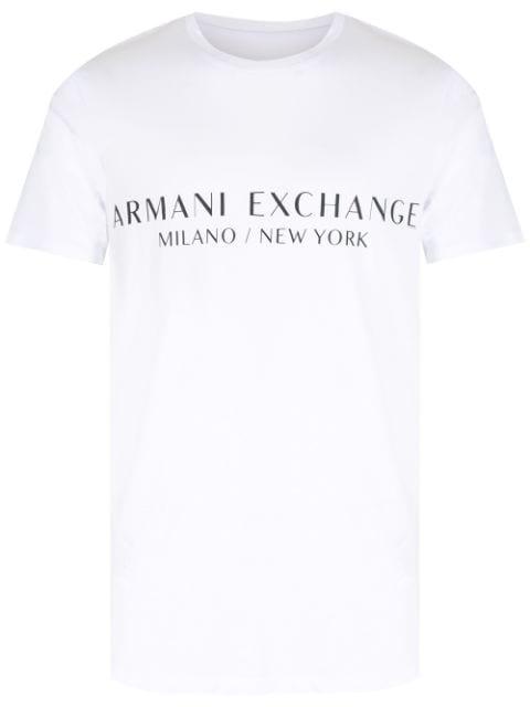 logo-print cotton T-shirt by ARMANI EXCHANGE