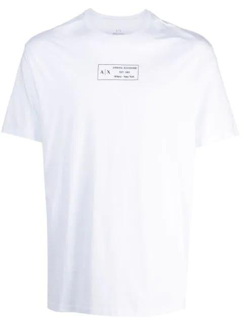 logo-print cotton T-shirt by ARMANI EXCHANGE