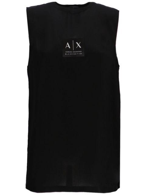logo-print crew-neck tank top by ARMANI EXCHANGE