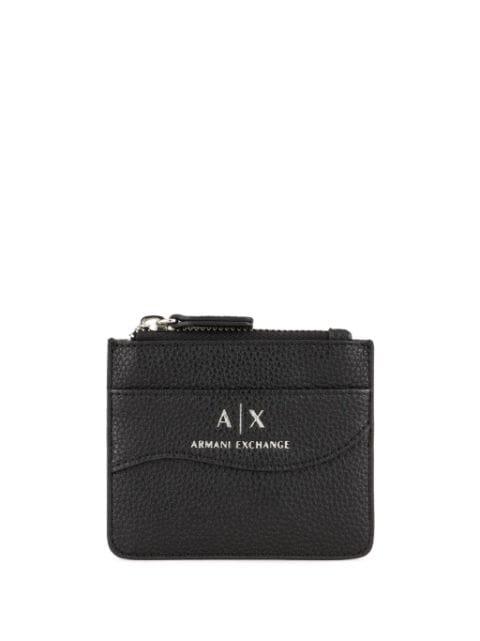 logo-print grained wallet by ARMANI EXCHANGE