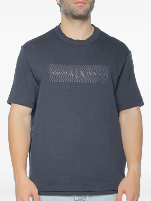 logo-print short-sleeve sweater by ARMANI EXCHANGE